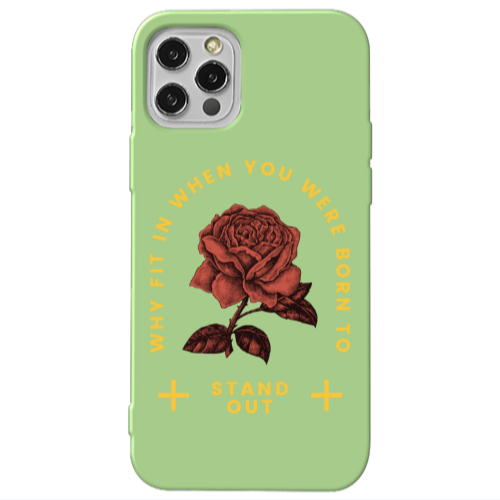 Apple iPhone 12 Pro Stand out Light Green Colored Silicone TPU Θήκη