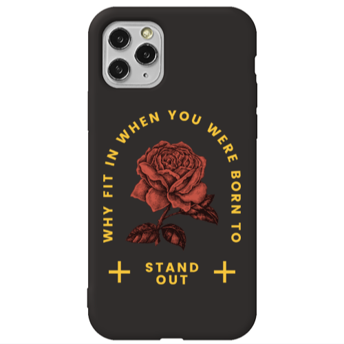 Apple iPhone 11 Pro Max Stand out Black Colored Silicone TPU Θήκη