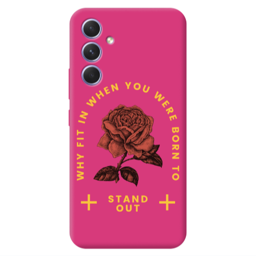 Samsung A54 Stand out Fuchsia Colored Silicone TPU Θήκη