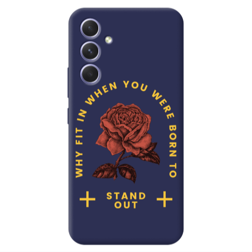 Samsung A54 Stand out Dark blue Colored Silicone TPU Θήκη
