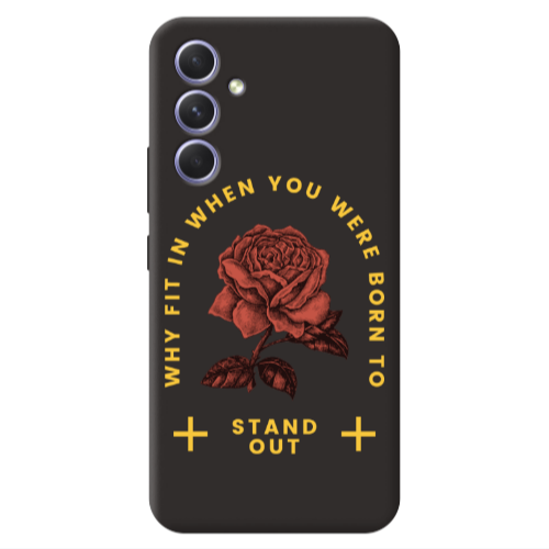 Samsung A54 Stand out Black Colored Silicone TPU Θήκη
