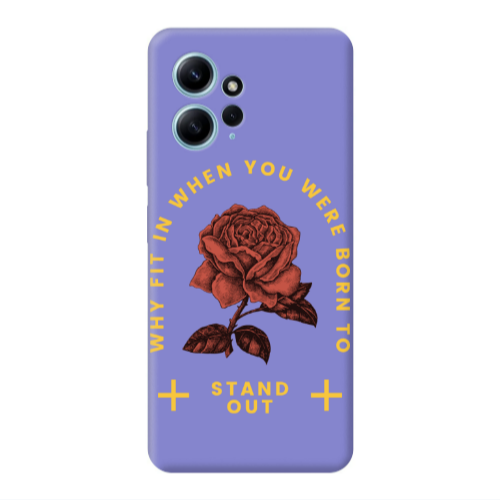 Xiaomi Redmi Note 12 4G Stand out Purple Colored Silicone TPU Θήκη