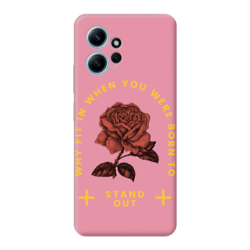 Xiaomi Redmi Note 12 4G Stand out Pink Colored Silicone TPU Θήκη