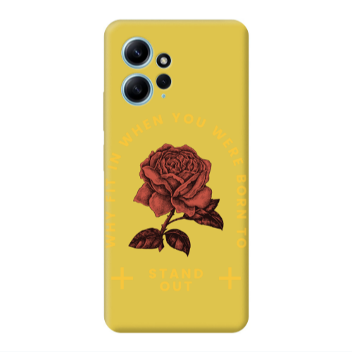 Xiaomi Redmi Note 12 4G Stand out Yellow Colored Silicone TPU Θήκη
