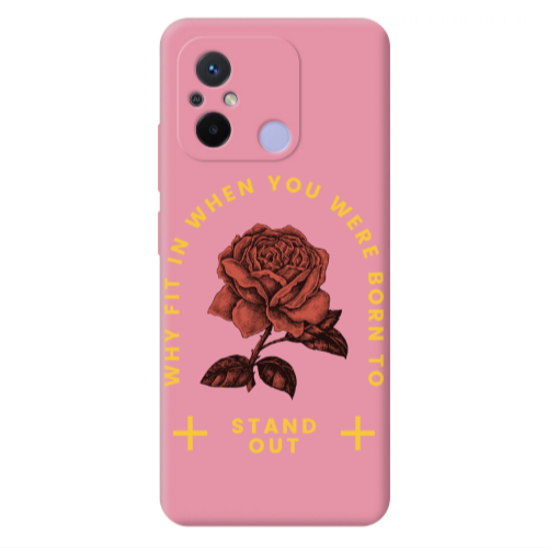 Xiaomi Redmi 12C Stand out Pink Colored Silicone TPU Θήκη