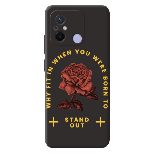 Xiaomi Redmi 12C Stand out Black Colored Silicone TPU Θήκη