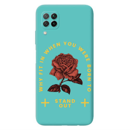 Huawei P40 Lite Stand out Turquoise Colored Silicone TPU Θήκη