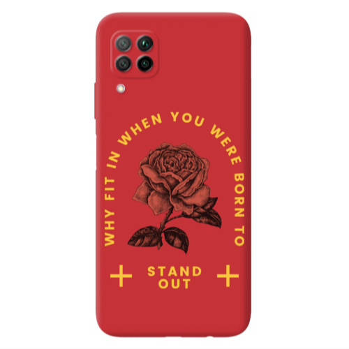 Huawei P40 Lite Stand out Red Colored Silicone TPU Θήκη