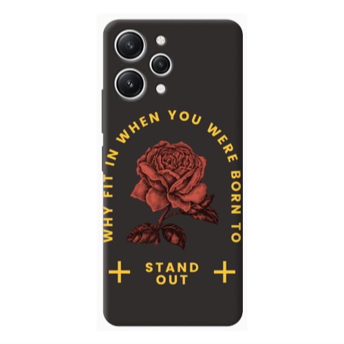 Xiaomi Redmi 12 Stand out Black Colored Silicone TPU Θήκη