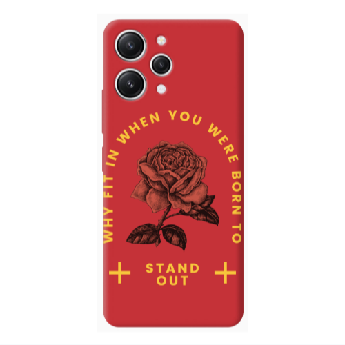 Xiaomi Redmi 12 Stand out Red Colored Silicone TPU Θήκη