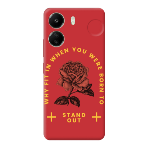 Xiaomi Redmi 13C Stand out Red Colored Silicone TPU Θήκη