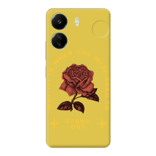 Xiaomi Redmi 13C Stand out Yellow Colored Silicone TPU Θήκη