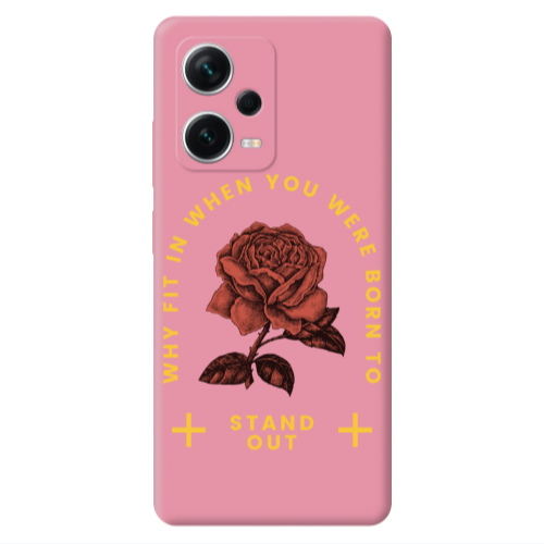 Xiaomi Poco X5 Stand out Pink Colored Silicone TPU Θήκη