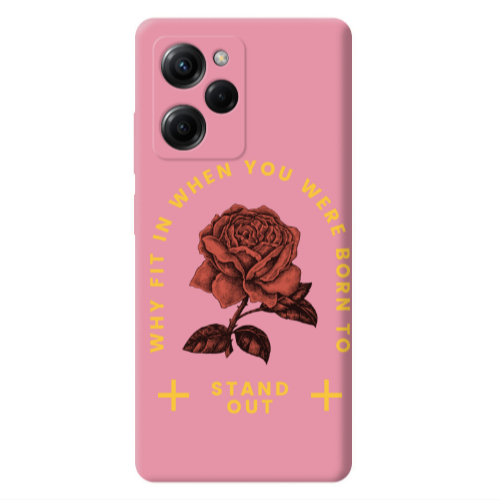 Xiaomi Poco X5 Pro Stand out Pink Colored Silicone TPU Θήκη