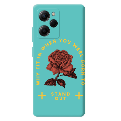 Xiaomi Poco X5 Pro Stand out Turquoise Colored Silicone TPU Θήκη