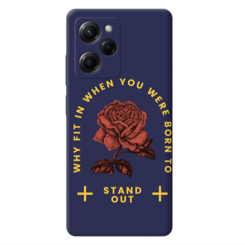 Xiaomi Poco X5 Pro Stand out Dark blue Colored Silicone TPU Θήκη