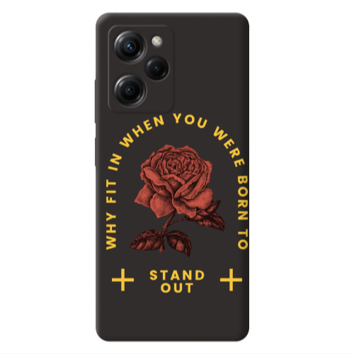 Xiaomi Poco X5 Pro Stand out Black Colored Silicone TPU Θήκη