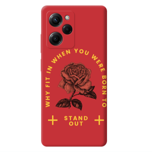 Xiaomi Poco X5 Pro Stand out Red Colored Silicone TPU Θήκη