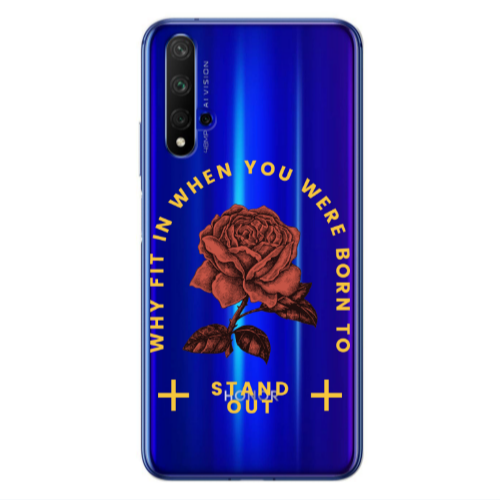 Huawei Nova 5 T Stand out Transparent Silicone TPU Θήκη