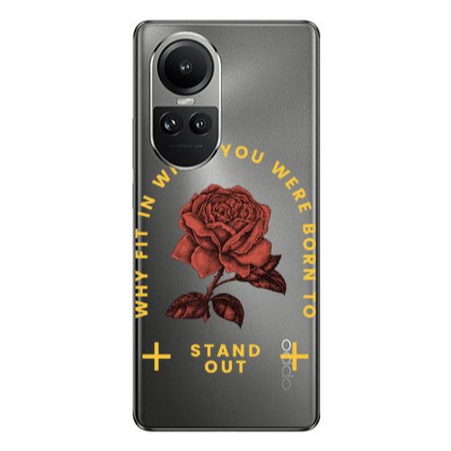 Oppo Reno10 5G Stand out Transparent Silicone TPU Θήκη