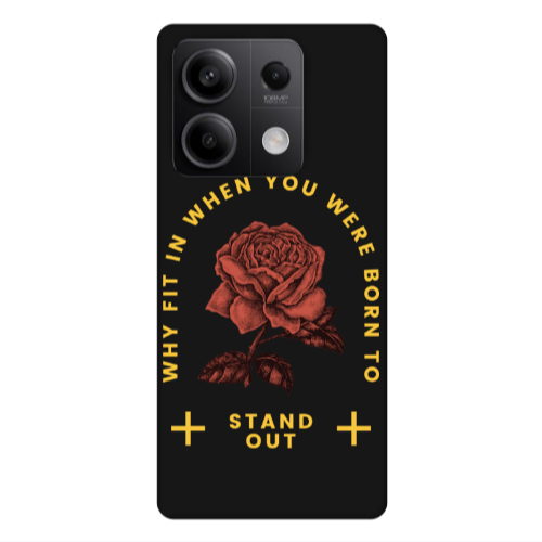 Xiaomi Redmi Note 13 5G Stand out Black Colored Silicone TPU Θήκη