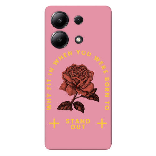 Xiaomi Redmi Note 13 4G Stand out Pink Colored Silicone TPU Θήκη