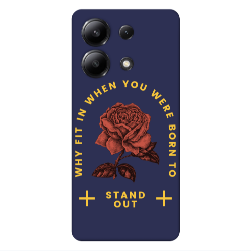Xiaomi Redmi Note 13 4G Stand out Dark blue Colored Silicone TPU Θήκη