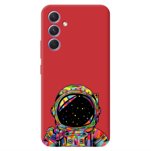 Samsung A56 Astronaut 209 Red Colored Silicone TPU Θήκη