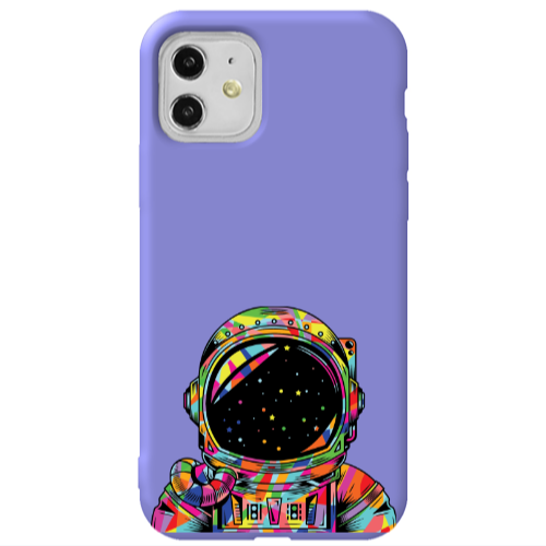Apple iPhone 11  Astronaut 209 Purple Colored Silicone TPU Θήκη
