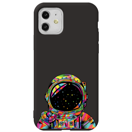 Apple iPhone 11  Astronaut 209 Black Colored Silicone TPU Θήκη