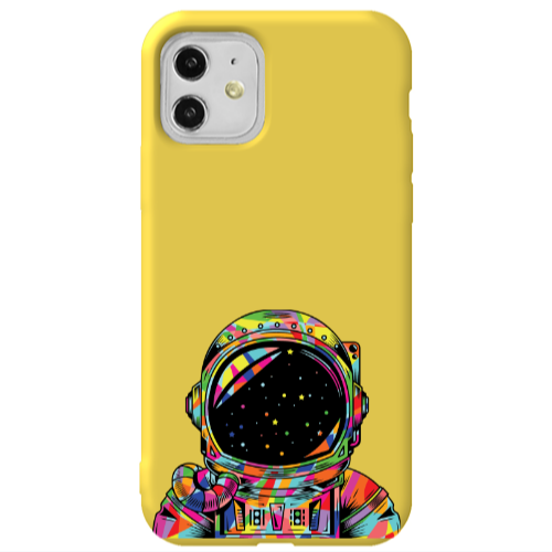 Apple iPhone 11  Astronaut 209 Yellow Colored Silicone TPU Θήκη