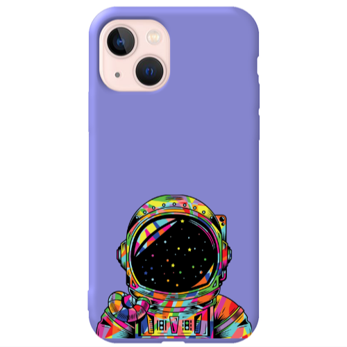 Apple iPhone 13 Astronaut 209 Purple Colored Silicone TPU Θήκη
