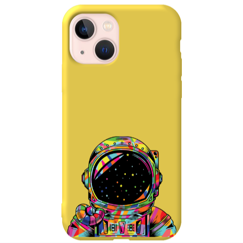 Apple iPhone 13 Astronaut 209 Yellow Colored Silicone TPU Θήκη