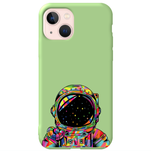 Apple iPhone 13 Astronaut 209 Light Green Colored Silicone TPU Θήκη