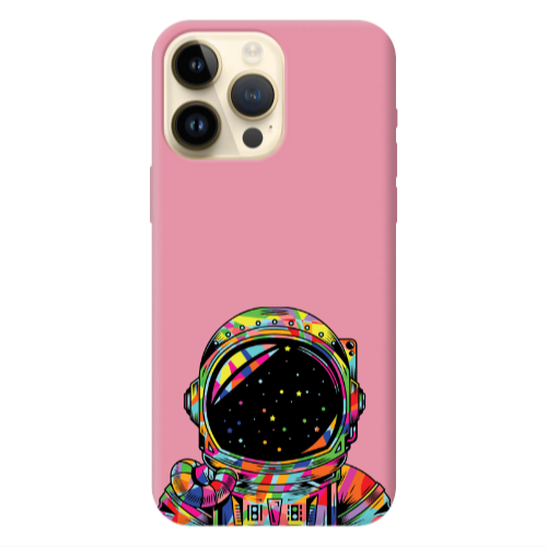 Apple iPhone 13 Pro Max Astronaut 209 Pink Colored Silicone TPU Θήκη