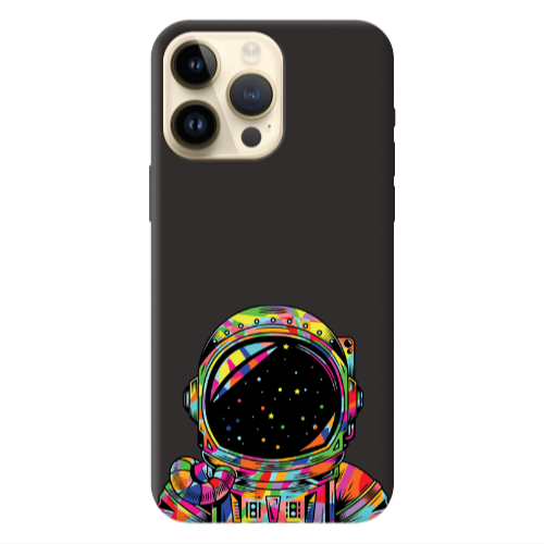Apple iPhone 13 Pro Max Astronaut 209 Black Colored Silicone TPU Θήκη