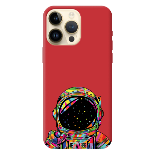 Apple iPhone 13 Pro Max Astronaut 209 Red Colored Silicone TPU Θήκη