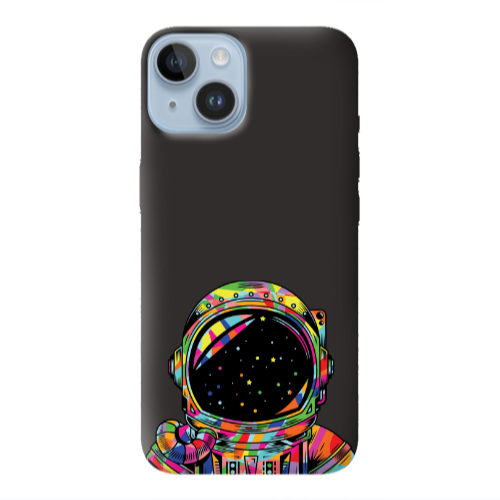 Apple iPhone 14  Astronaut 209 Black Colored Silicone TPU Θήκη