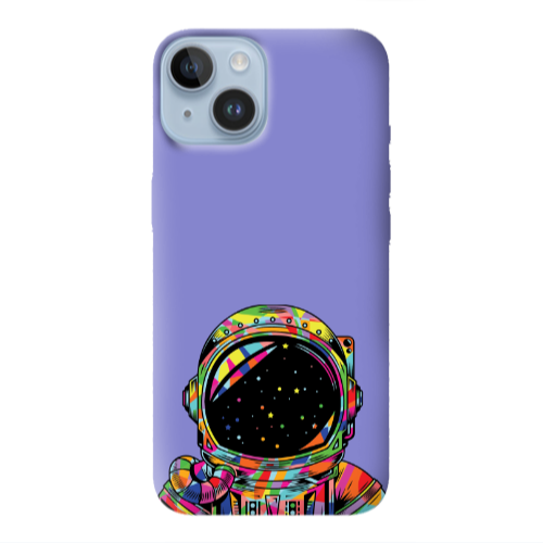 Apple iPhone 14 Plus Astronaut 209 Purple Colored Silicone TPU Θήκη