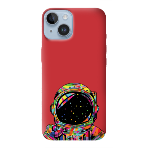 Apple iPhone 14 Plus Astronaut 209 Red Colored Silicone TPU Θήκη
