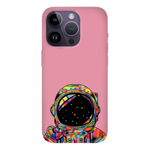 Apple iPhone 14 Pro  Astronaut 209 Pink Colored Silicone TPU Θήκη