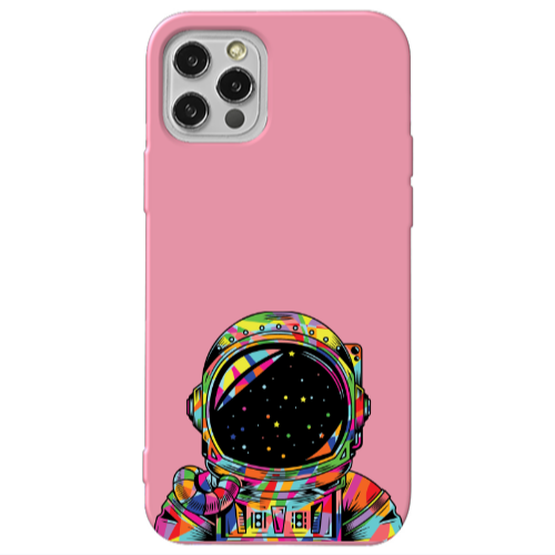 Apple iPhone 13 Pro Astronaut 209 Pink Colored Silicone TPU Θήκη