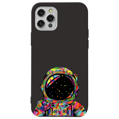 Apple iPhone 13 Pro Astronaut 209 Black Colored Silicone TPU Θήκη