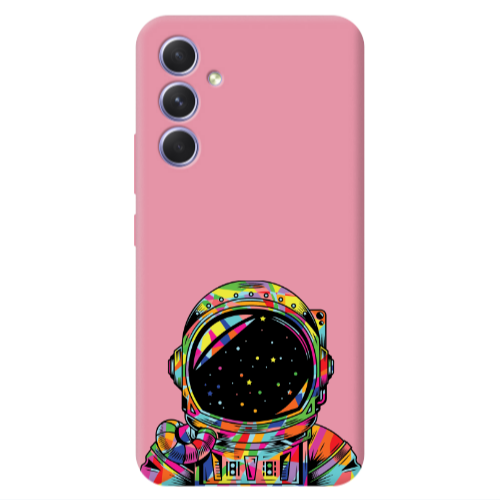 Samsung A54 Astronaut 209 Pink Colored Silicone TPU Θήκη