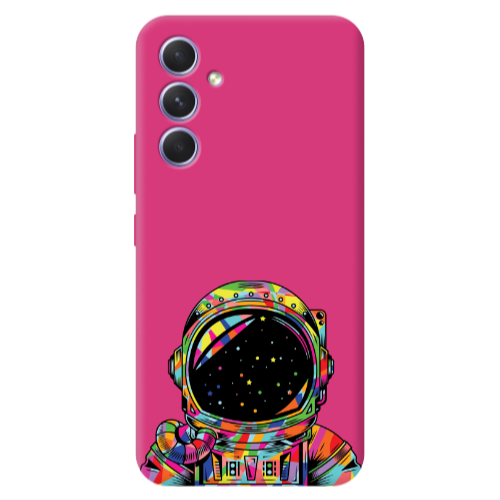 Samsung A54 Astronaut 209 Fuchsia Colored Silicone TPU Θήκη