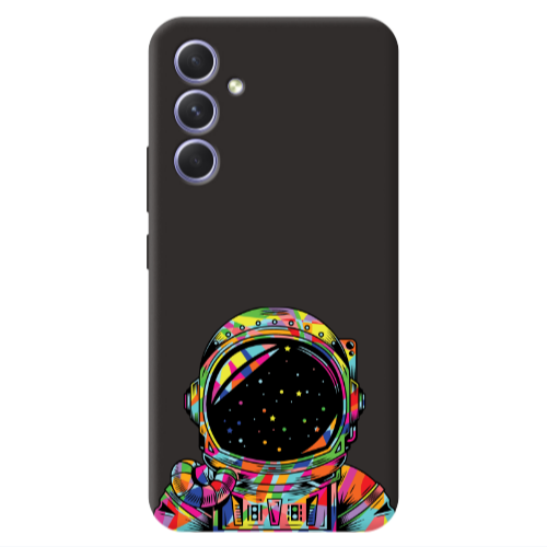 Samsung A54 Astronaut 209 Black Colored Silicone TPU Θήκη