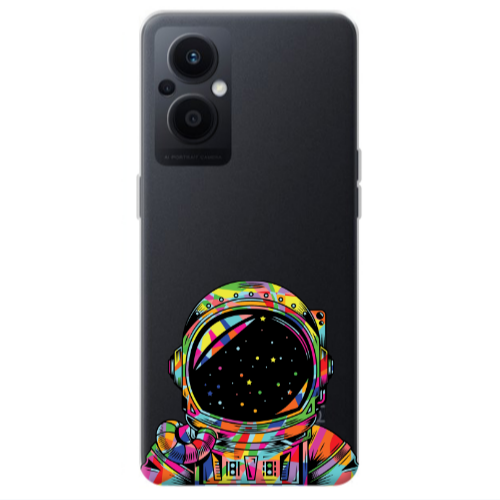 Oppo Reno 7 Lite Astronaut 209 Transparent Silicone TPU Θήκη