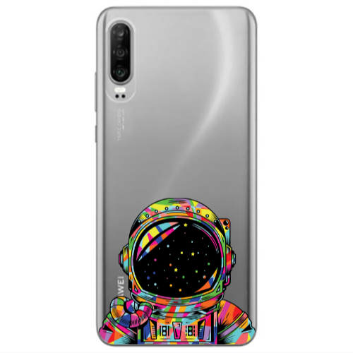 Huawei P30 Astronaut 209 Transparent Silicone TPU Θήκη
