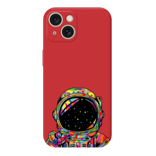 Apple iPhone 15 Astronaut 209 Red Colored Silicone TPU Θήκη