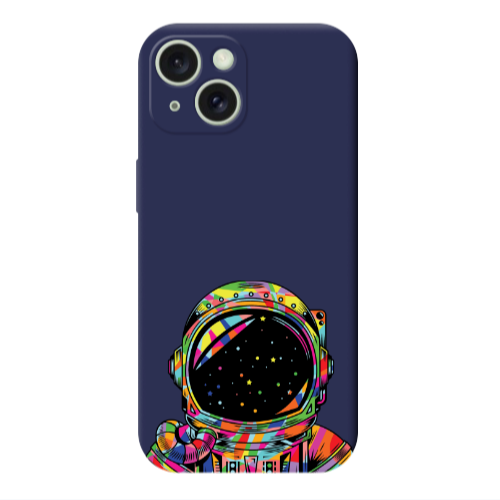 Apple iPhone 15 Plus Astronaut 209 Dark blue Colored Silicone TPU Θήκη